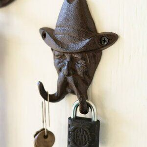 Cast Iron Cowboy Hook NEW